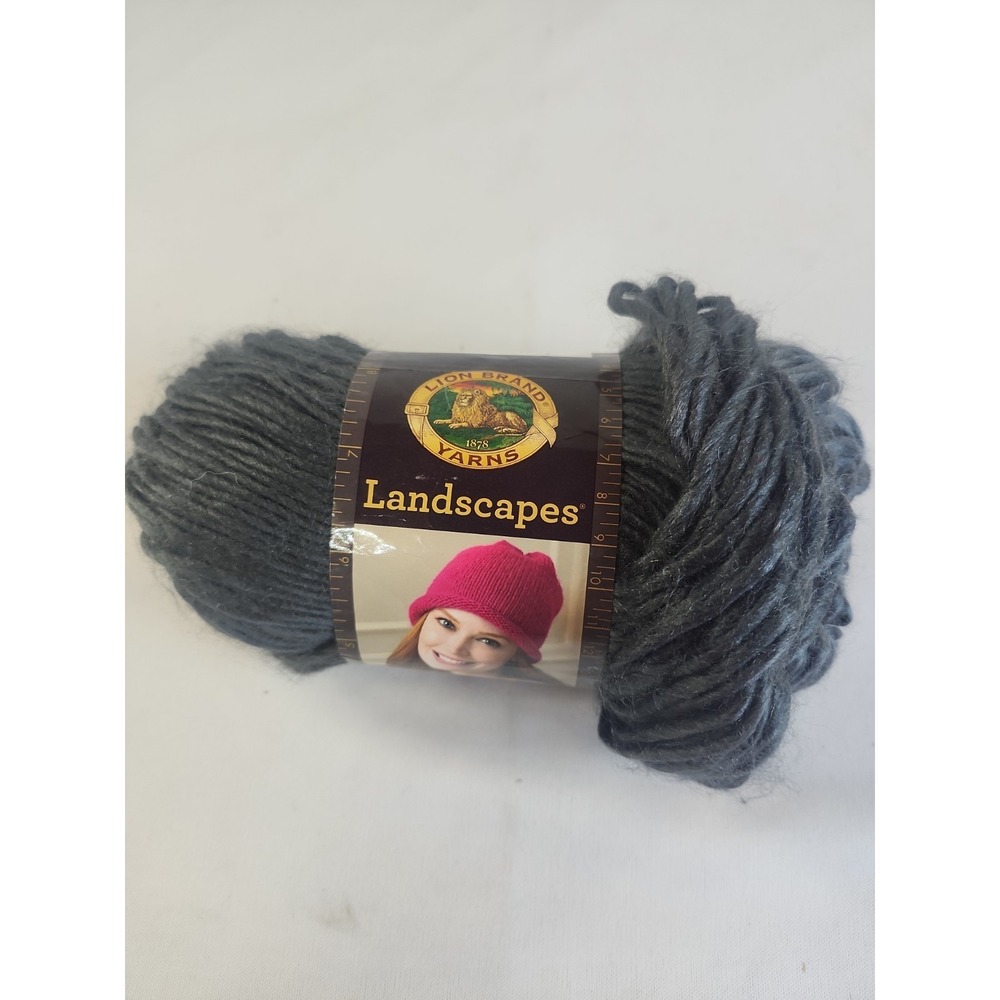 Lion Brand Yarns Landscapes Acrylic‎ Worsted Weight Medium 4 Charcoal 3.5 Oz